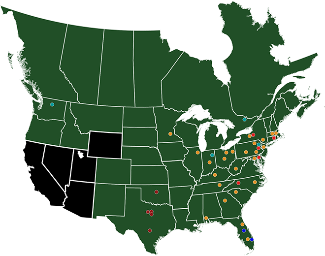 Our Brands in a Map